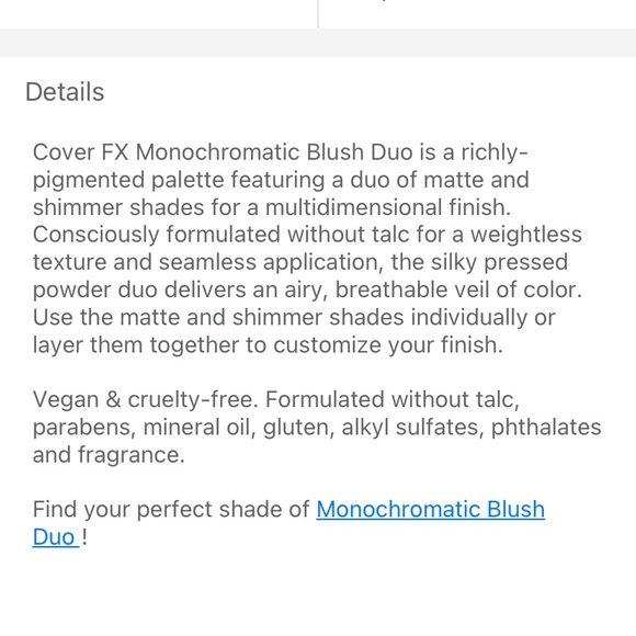 Cover FX Monochromatic Blush Duo SOFT PEACH 🍑 - Picture 6 of 8